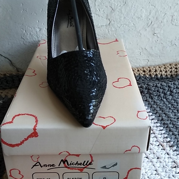 ALL Sequin  Dress Pump by: Anne Michelle - Picture 2 of 4